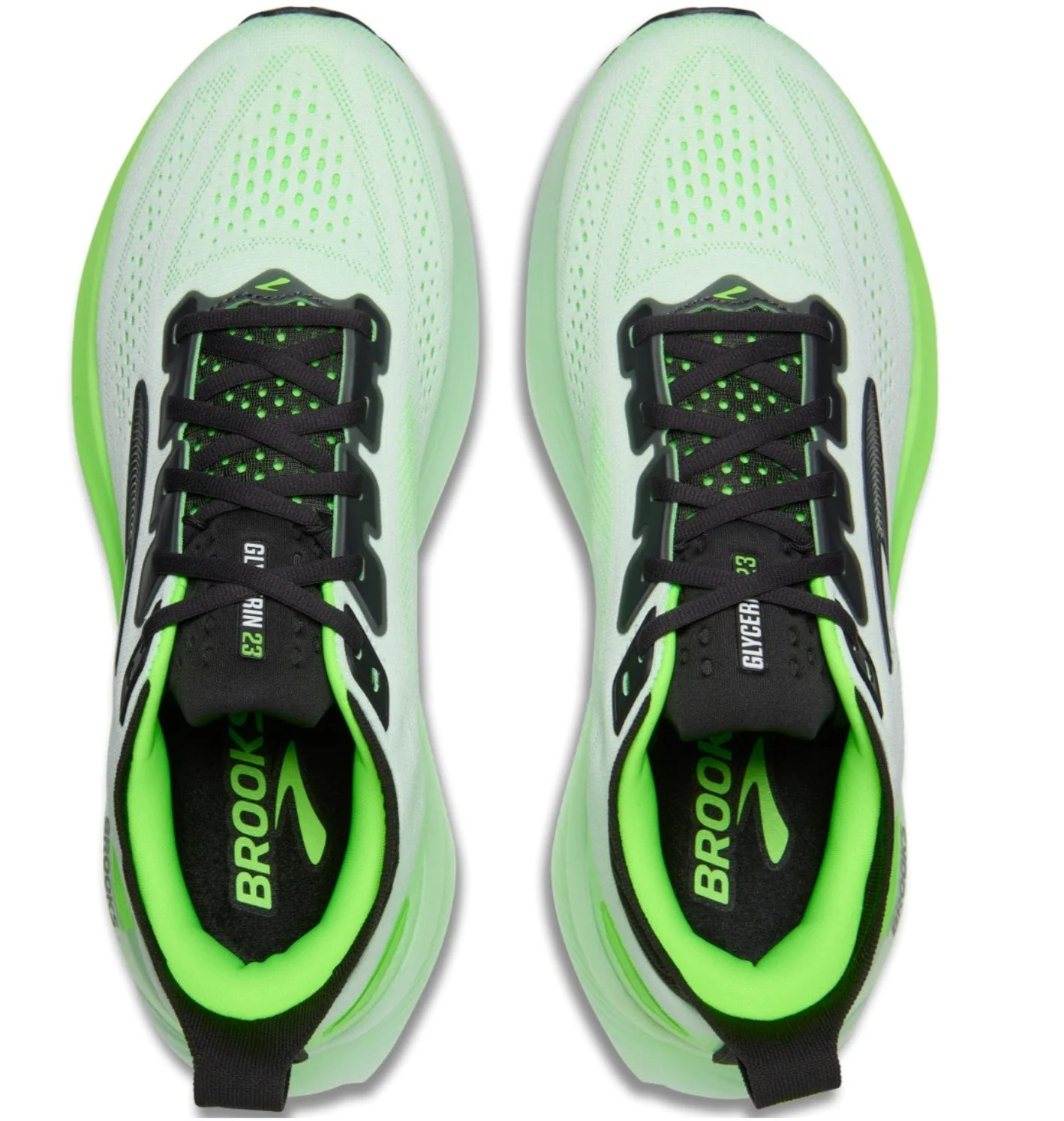 BROOKS GLYCERIN 23 WHITE PHANTOM GREEN GECKO MEN'S - Image 5