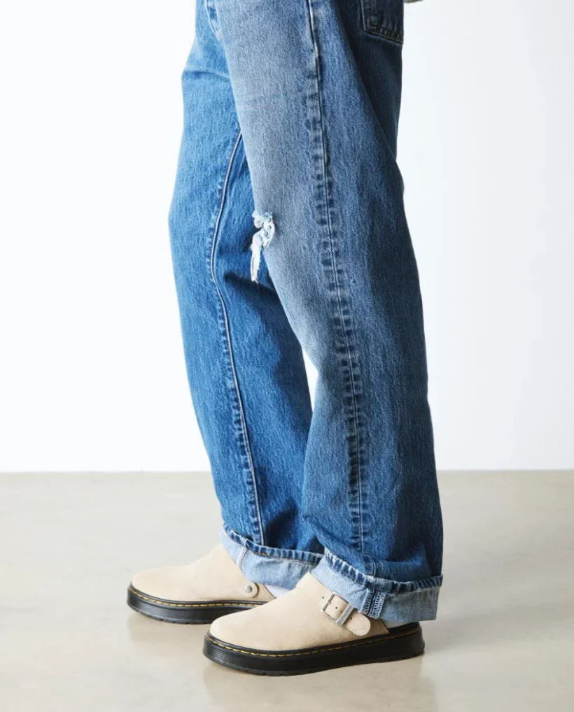 Dr Martens Brookline Mule Light Tan Bronx Suede - Image 5