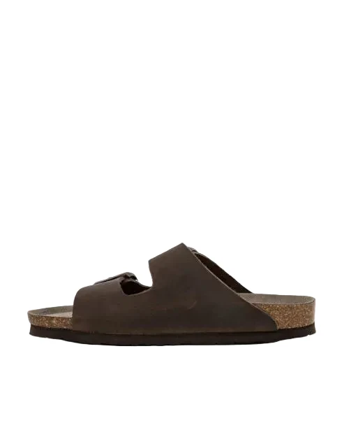 GENUINS HAWAII OILED LEATHER SANDAL BROWN - Image 4