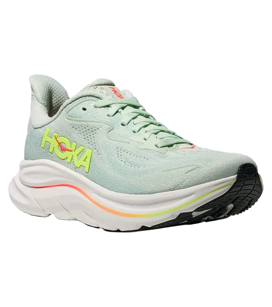 HOKA CLIFTON 10 SEA GLASS NEON FLAME WOMEN’S - Image 7