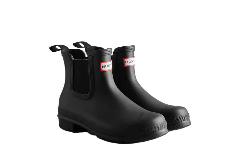 HUNTER ORIGINALS CHELSEA TRI COLOUR LOGO BOOT BLACK WOMEN'S - Image 4