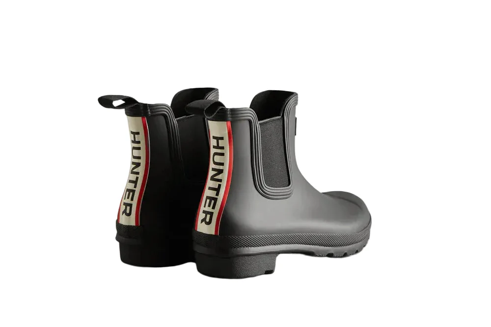 HUNTER ORIGINALS CHELSEA TRI COLOUR LOGO BOOT BLACK WOMEN'S - Image 5