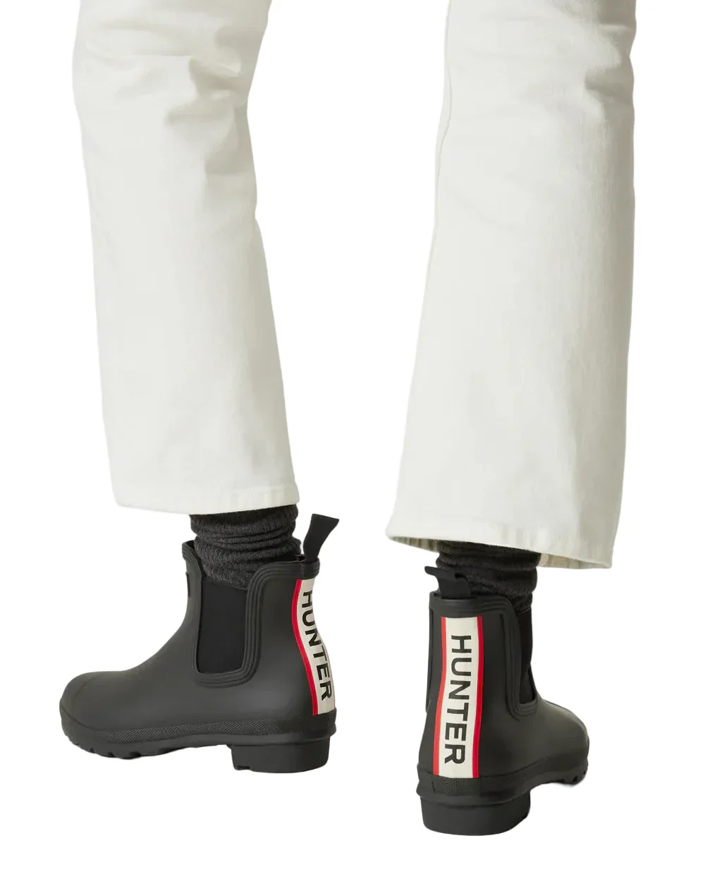 HUNTER ORIGINALS CHELSEA TRI COLOUR LOGO BOOT BLACK WOMEN'S - Image 7