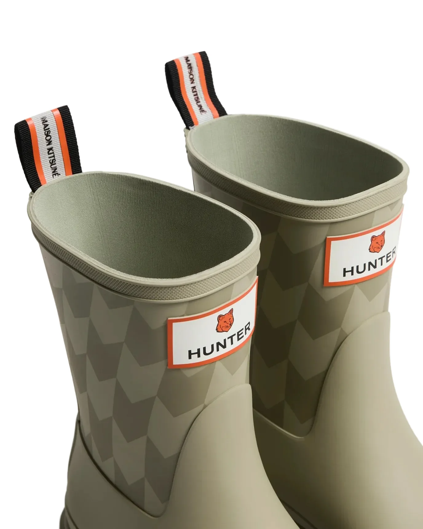 HUNTER x MAISON KITSUNÉ CHEVRON DOWNPOUR BOOT ASH TREE SILVER SAGE UNISEX - Image 4