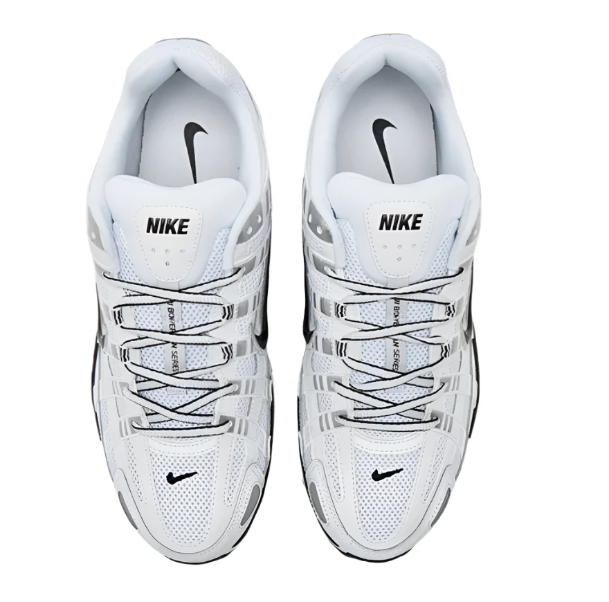 Nike P-6000 White Metallic Silver Black - Image 5
